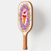 Regenboog Confetti Wervel Ijs Pickleball Paddle (Links)