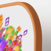 Regenboog Confetti Wervel Ijs Pickleball Paddle (Links Detail)