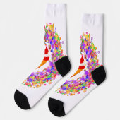 Regenboog Confetti Wervel Ijs Sokken (Links)