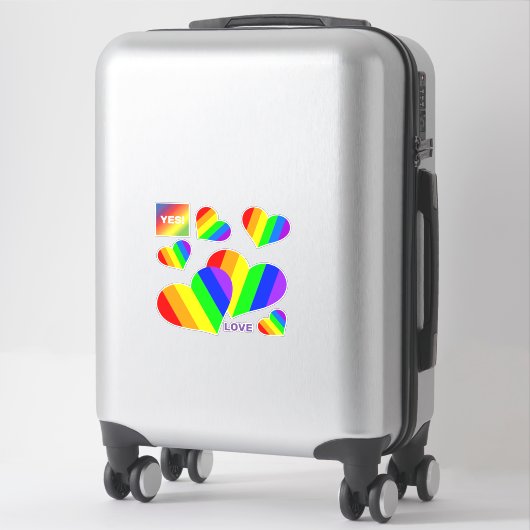 Regenboog Contour Sticker (Koffer)