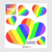 Regenboog Contour Sticker (Vel)