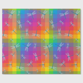 Regenboog Controle met Libellen Cadeaupapier