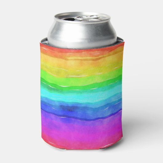 Regenboog coozie (Blikje Voorkant)
