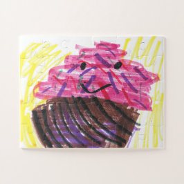Regenboog Cupcake Kinderkunst Magie  Legpuzzel