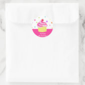 Regenboog Cupcake Verjaardagsgunst Stickers Labels (Tas)