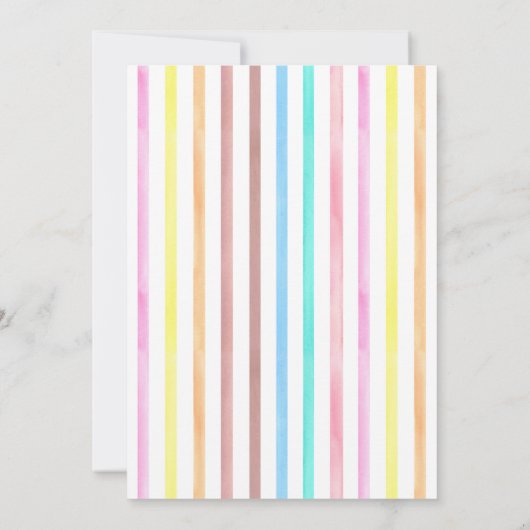 Regenboog Cupcakes | Schattige Meisjes Verjaardags Kaart (Achterkant)