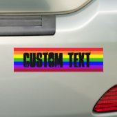 Regenboog CUSTOM tekst bumpersticker (Op auto)