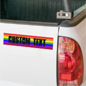Regenboog CUSTOM tekst bumpersticker (Op Truck)