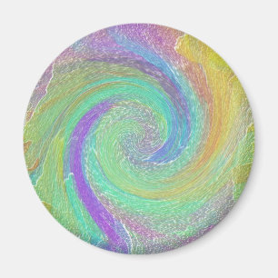 Regenboog Cycloon Abstracte Kunst Magneet