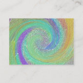 Regenboog Cycloon Abstracte Kunst Visitekaartje (Achterkant)