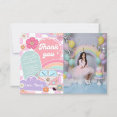 Regenboog Daisy Auto Bedankkaart (Voorkant)