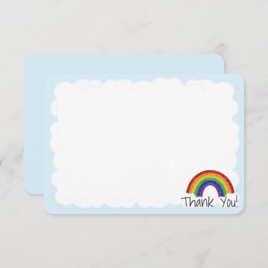 Regenboog Dank Je Notities Regenboog Glitters (Voorkant / Achterkant)