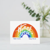 Regenboog Dank Je Wel Briefkaart (Staand voorkant)