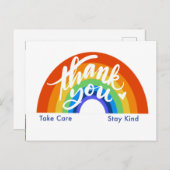 Regenboog Dank Je Wel Briefkaart (Voorkant / Achterkant)