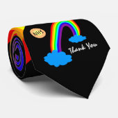 Regenboog & Dank u "NHS" /kantoor Groot-Brittannië Stropdas (Opgerold)