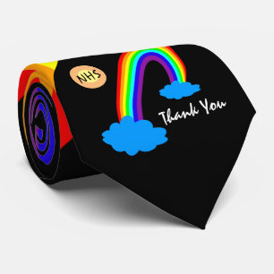 Regenboog & Dank u "NHS" /kantoor Groot-Brittannië Stropdas