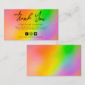 Regenboog Dank u wel het grillige Visitekaartje (Voorkant / Achterkant)