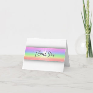 Regenboog Dankkaart (Leeg Binnen) Bedankkaart