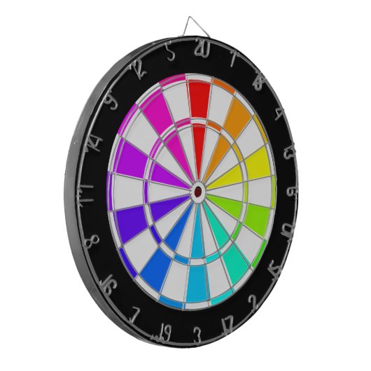 regenboog dartbord (Voorkant Links)