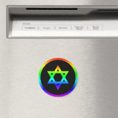 Regenboog davidster magneet (Insitu (Vaatwasser))