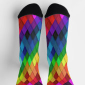 Regenboog Diamant Geometrisch Patroon Sokken (Top)