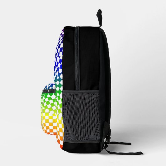 Regenboog Diamant Patroon Overal gedrukt rugzak (Rechts)