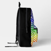 Regenboog Diamant Patroon Overal gedrukt rugzak (Links)