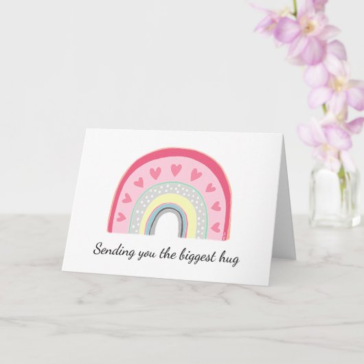 Regenboog die je de grootste knuffel stuurt, wordt kaart (Orchidee)