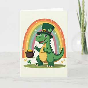 Regenboog Dino Lucky Day Kaart