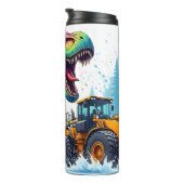 Regenboog Dinosaur Geel Ladder Clash Thermosbeker (Geroteerd rechts)