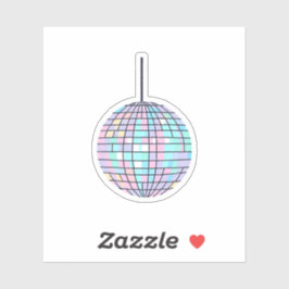 Regenboog Disco Bal Sticker