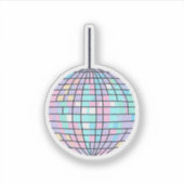 Regenboog Disco Bal Sticker (Voorkant)