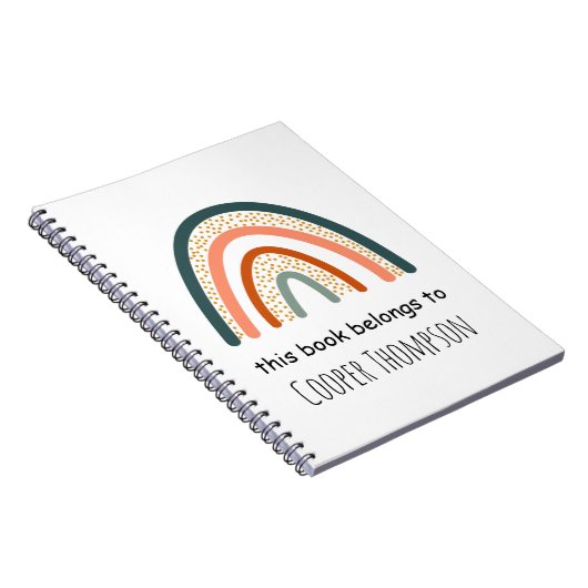 Regenboog dit boek is van kinderen schrift notitieboek (Rechterzijde)