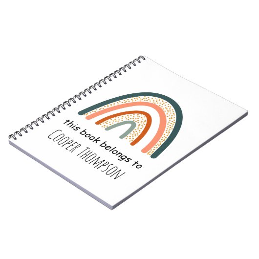 Regenboog dit boek is van kinderen schrift notitieboek (Linkerzijde)