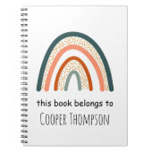 Regenboog dit boek is van kinderen schrift notitieboek (Voorkant)