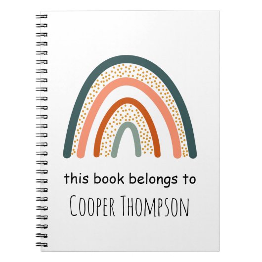 Regenboog dit boek is van kinderen schrift notitieboek (Voorkant)