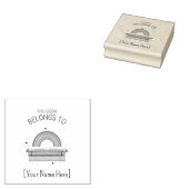 Regenboog Dit hoort bij boekenleggers Rubberstempel (Gestempeld)