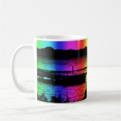 Regenboog Dock Silhouetten Koffiekopje en Mok (Links)