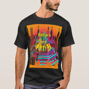 Regenboog Dollar$ En $en$e Mens Fun Zwart T-shirt