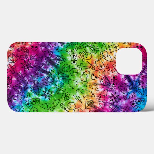 Regenboog Doodle Case-Mate iPhone Case (Achterkant (horizontaal))
