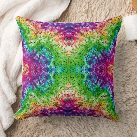 Regenboog Doodle Kussen (Deken)