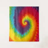 Regenboog Draai Dyed Hippie Kleuren Wandkleed (Voorkant)