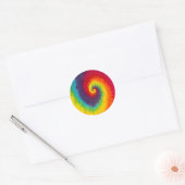 Regenboog Draai Dyedroef Groovy Kleurrijk Ronde Sticker (Envelop)