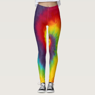 Regenboog Draai Tie Dye Hippie Koele Kleurrijke Leggings