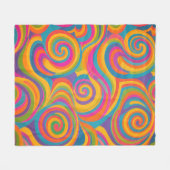 Regenboog Draaiing Abstracte Levendige Energie Fleece Deken (Voorkant (Horizontaal))