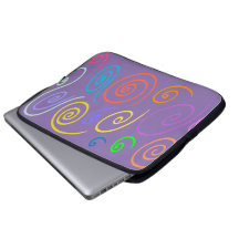 Regenboog Draaikolken Laptop Hoes