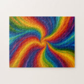Regenboog Draaikolken Textuur Schilderen Legpuzzel (Horizontaal)
