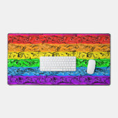 Regenboog Draaikunst Bureaumat (Keyboard & Muis)