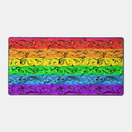 Regenboog Draaikunst Bureaumat