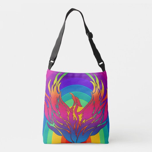 Regenboog Draak Crossbody Tas (Achterkant)